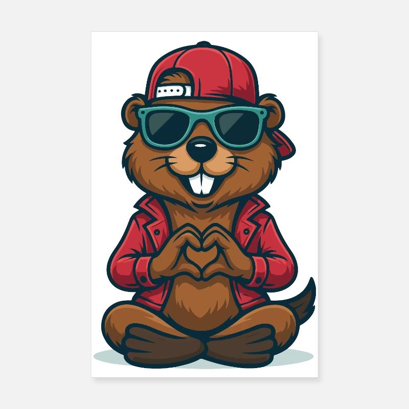 Cool Heart Castor Poster 20 x 30 cm