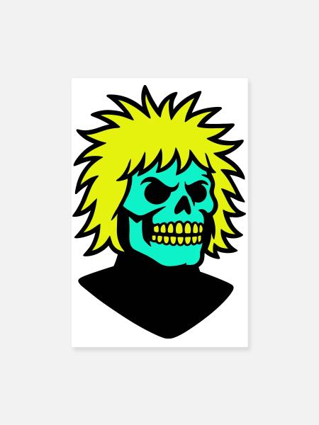 Skullman avec une coiffure cool - Poster 20 x 30 cm - blanc