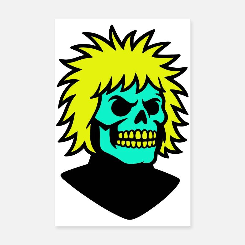 Skullman with a cool hairstyle Poster 8" x 12" (20x30 cm)