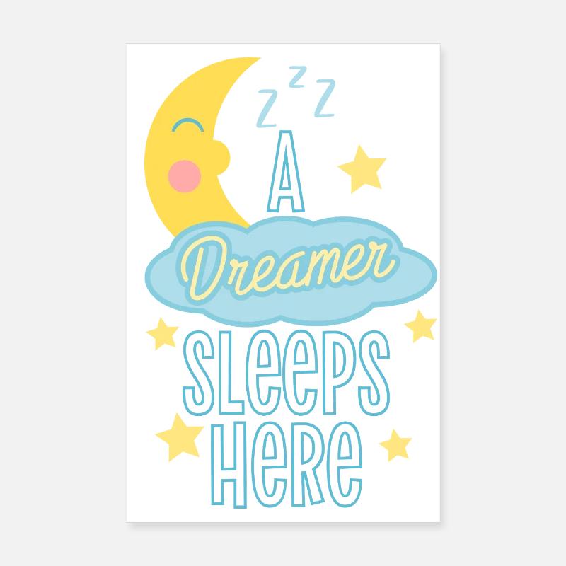 Schlafender Träumer Astronaut Design Poster 20x30 cm