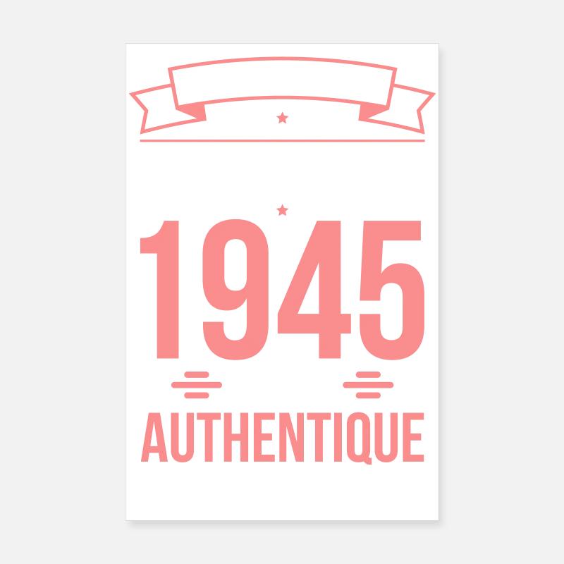 Anniversaire 80 ans - Originale - Octobre 1945 Poster 20 x 30 cm