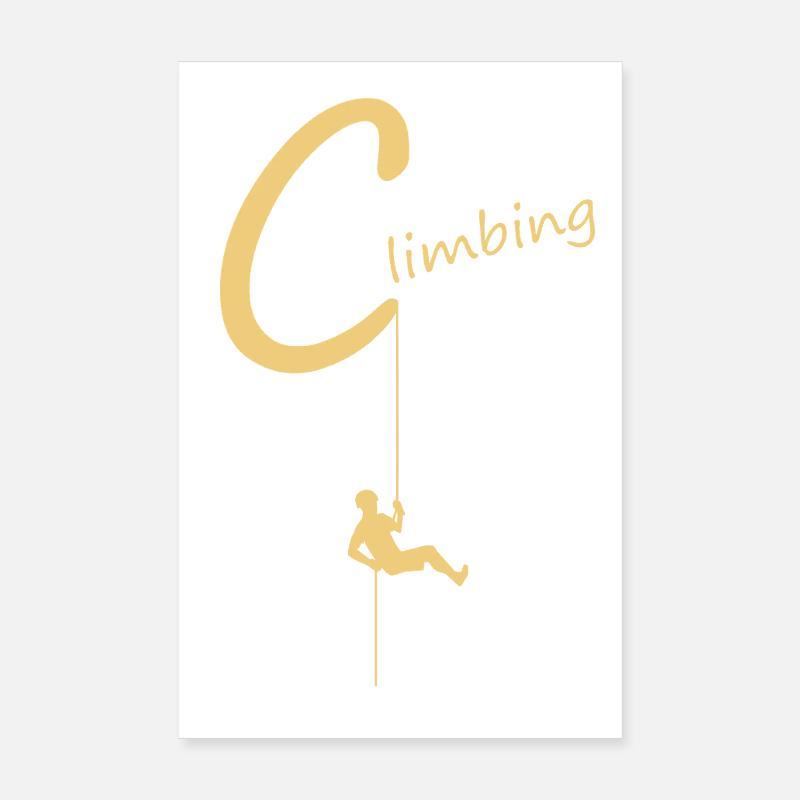 Escalade du C en or Poster 20 x 30 cm