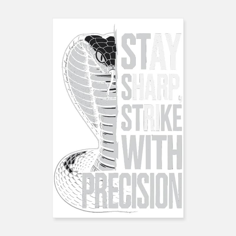 Cobra with Precision Quote Poster 8" x 12" (20x30 cm)