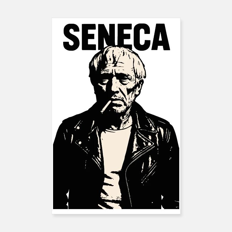 Seneca Stoic Philosopher Rebel Portrait Poster 8" x 12" (20x30 cm)