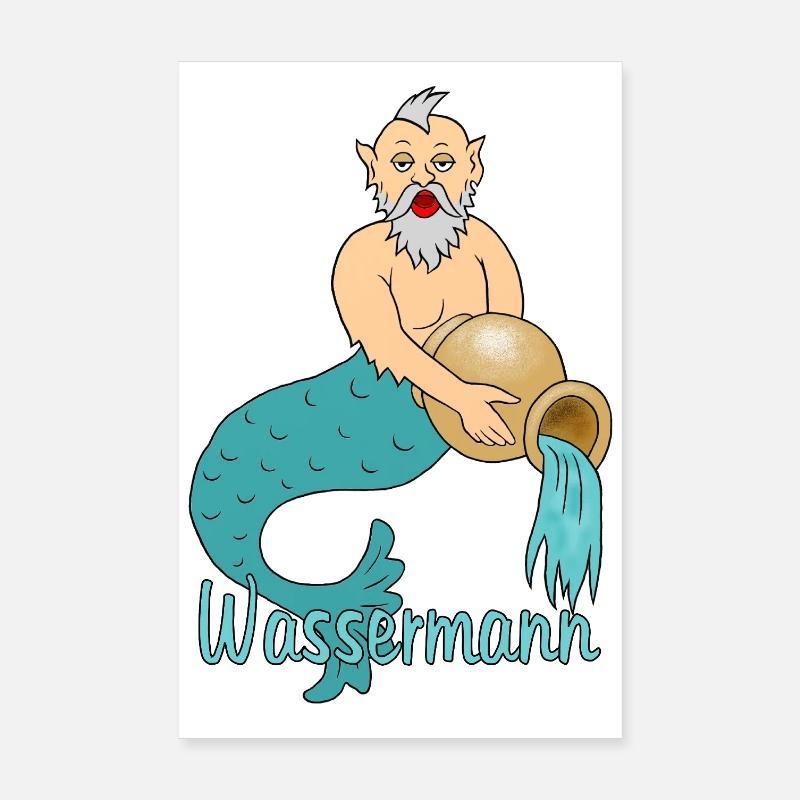 Wassermann Sternzeichen Poster 20x30 cm