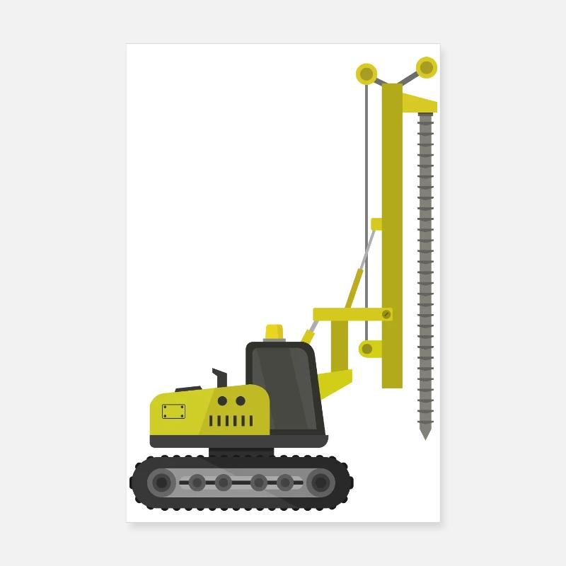 Plateforme de forage à chenilles Poster 20 x 30 cm
