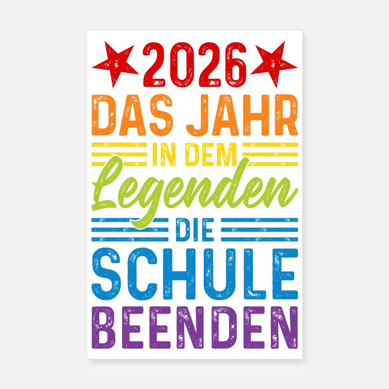 2026 L’année où les légendes terminent l’école Poster 20 x 30 cm