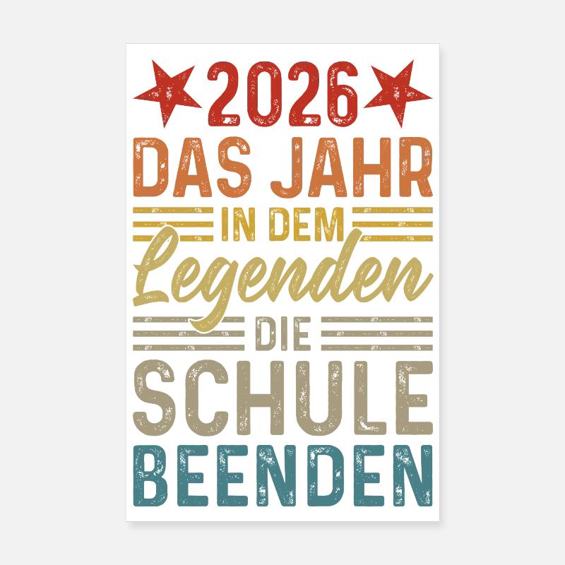 2026 L’année où les légendes terminent l’école Poster 20 x 30 cm