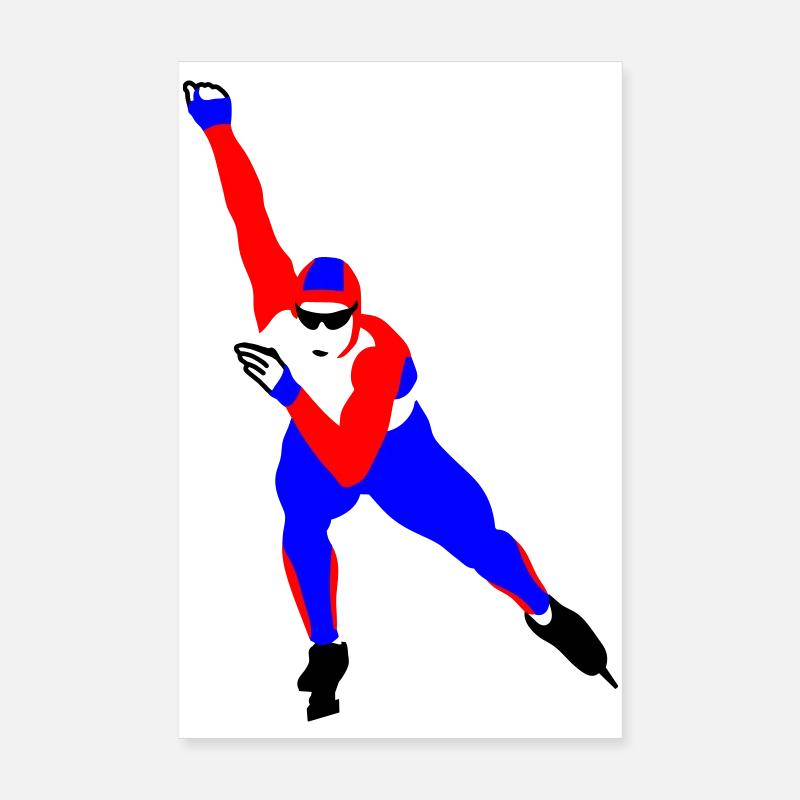 speed skating Poster 8" x 12" (20x30 cm)