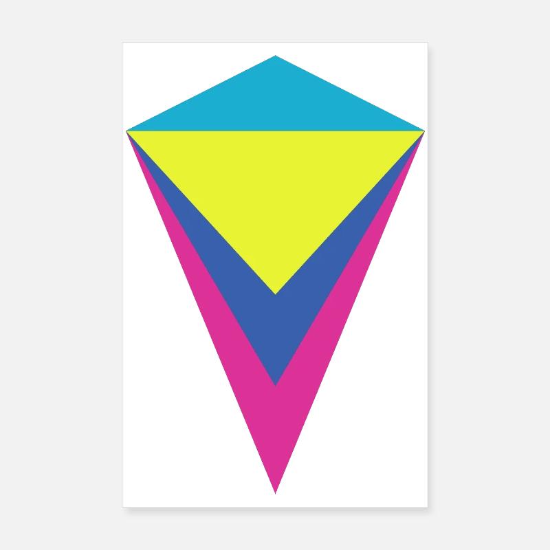 Diamant néon multi-couches Poster 20 x 30 cm