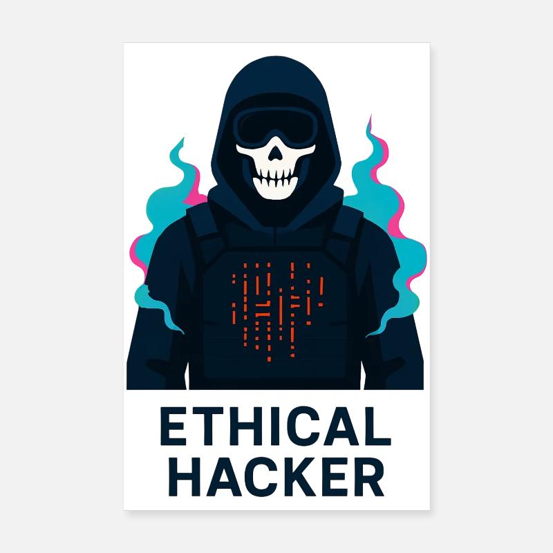 Ethischer Hacker – Cybersicherheit Poster 20x30 cm