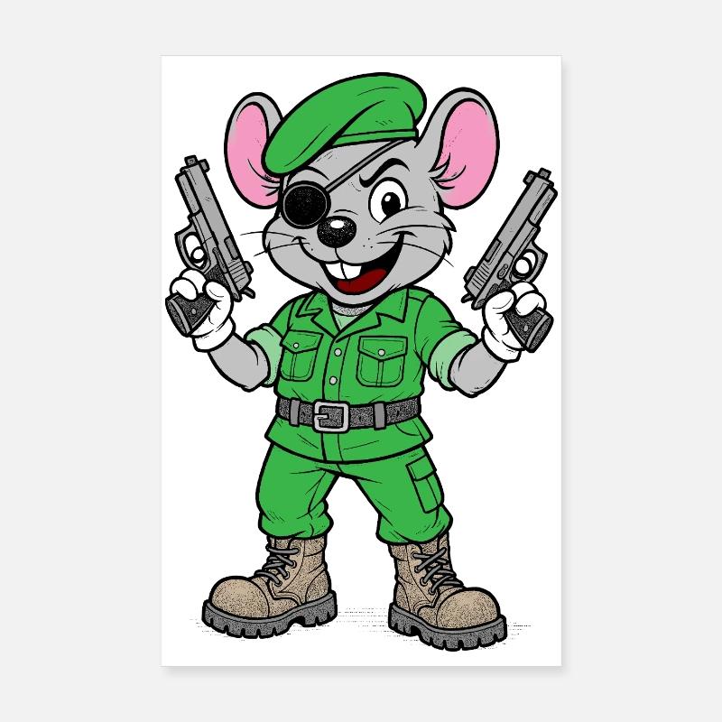 Ranger souris armé Poster 20 x 30 cm