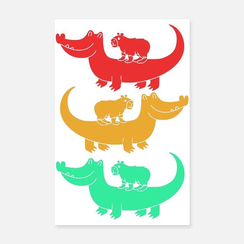 Capibara Capybara Poster 20 x 30 cm