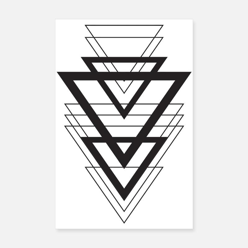 Superposition géométrique du triangle Poster 20 x 30 cm