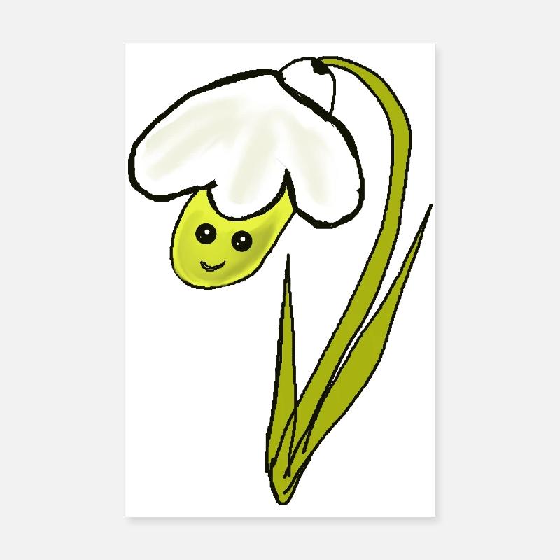 Perce-neige à fleurs printanières Poster 20 x 30 cm