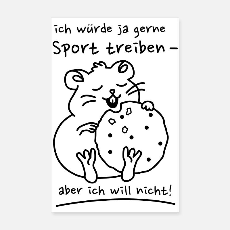 Hamster mit Keks Poster 20x30 cm