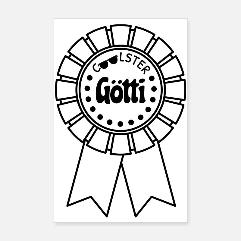 Coolster Götti - Poster 20x30 cm - Weiß