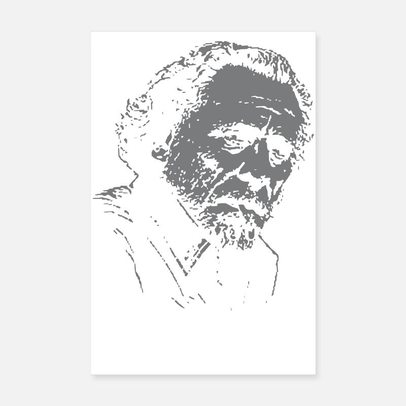 Citation de Bukowski Typographie sur Dark Portrait Poster 20 x 30 cm