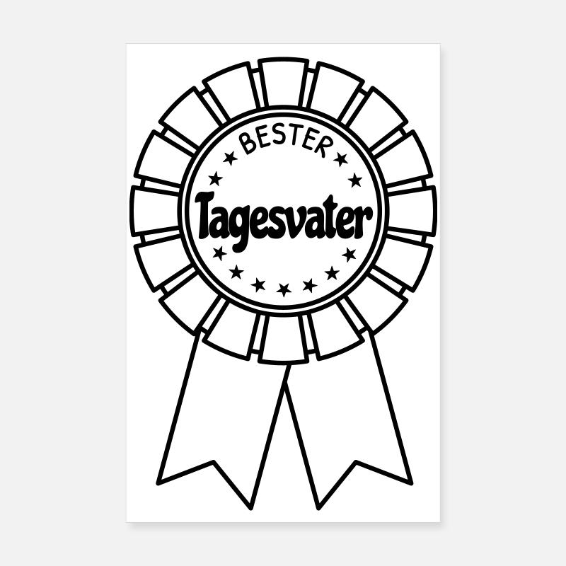 Bester Tagesvater - Poster 20x30 cm - Weiß