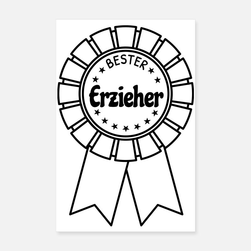 Bester Erzieher Poster 20x30 cm