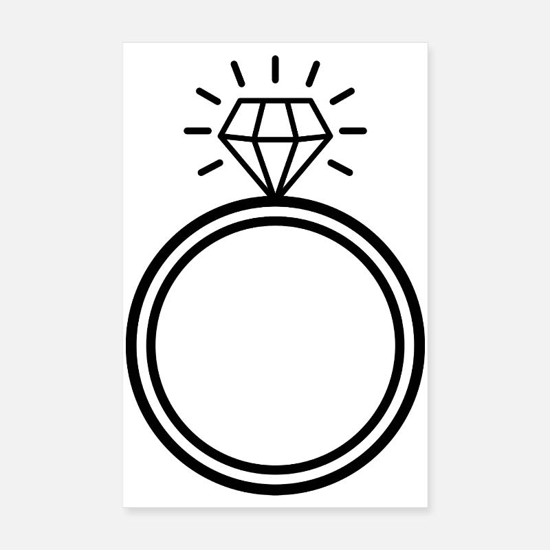 Bague en diamant Poster 20 x 30 cm