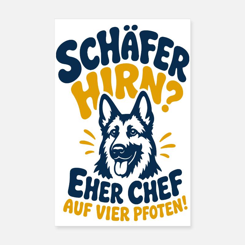 Schäferhirn Auf Vier Pfoten Poster 20x30 cm