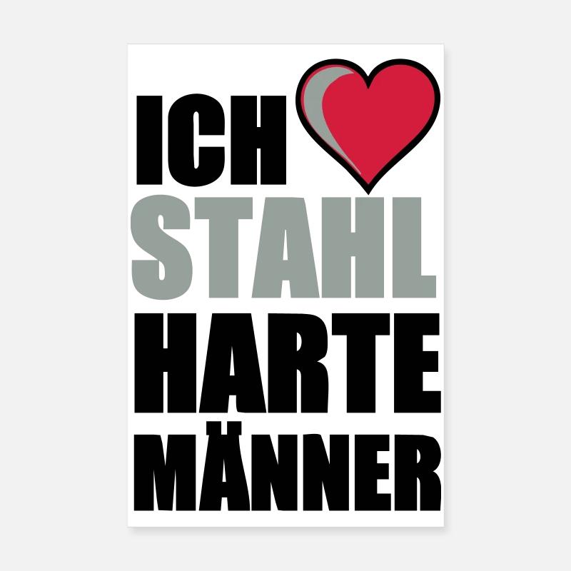 Stahlharte Männer Geschenk Poster 20x30 cm
