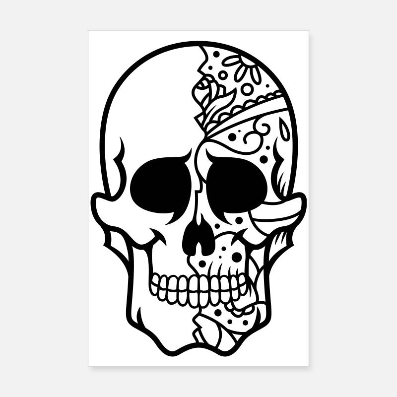crâne Poster 20 x 30 cm