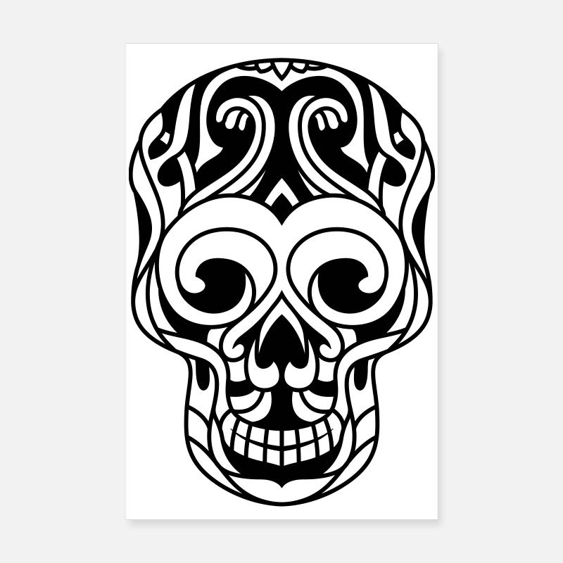 Dekoriert Schädel Stammes- Poster 20x30 cm