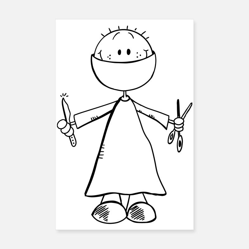 Chirurg Comicfigur - Arzt - Chirurgie - OP - Team Poster 20x30 cm