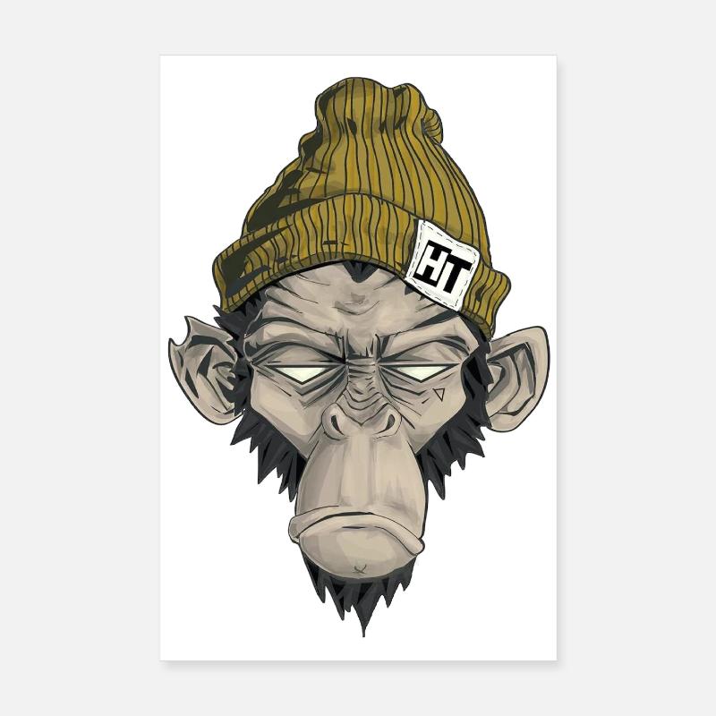 Rap Monkey Poster 20x30 cm