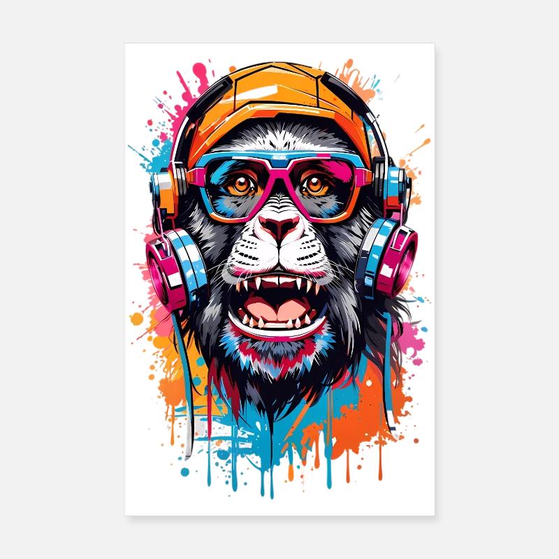 Coole Affe Poster 20x30 cm