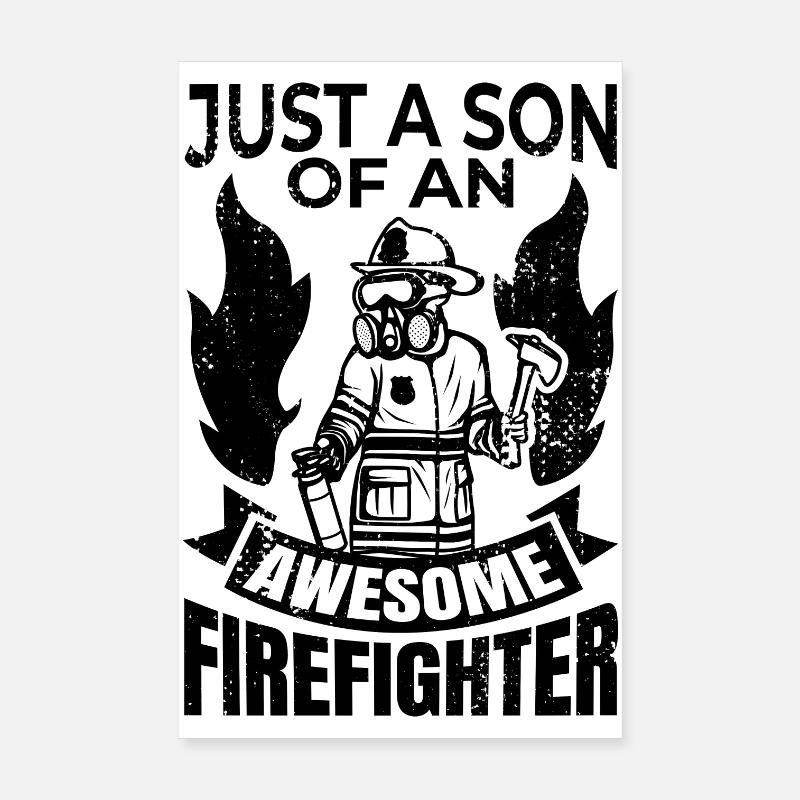 Fire Brigade Boy Poster 8" x 12" (20x30 cm)