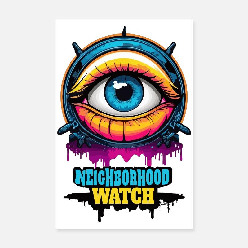Surveillance de quartier Poster 20 x 30 cm