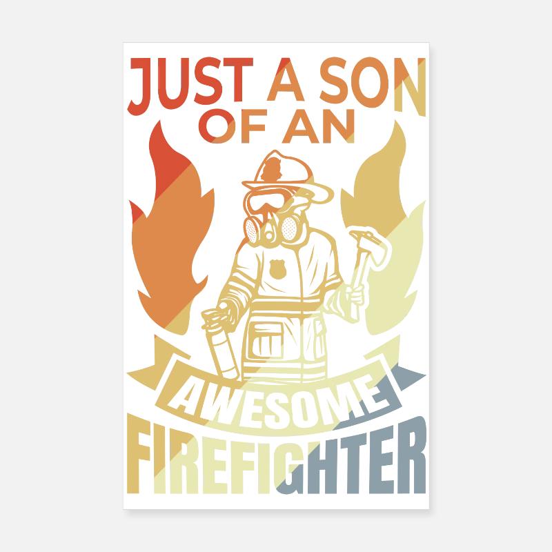 Fils d’un grand pompier Poster 20 x 30 cm
