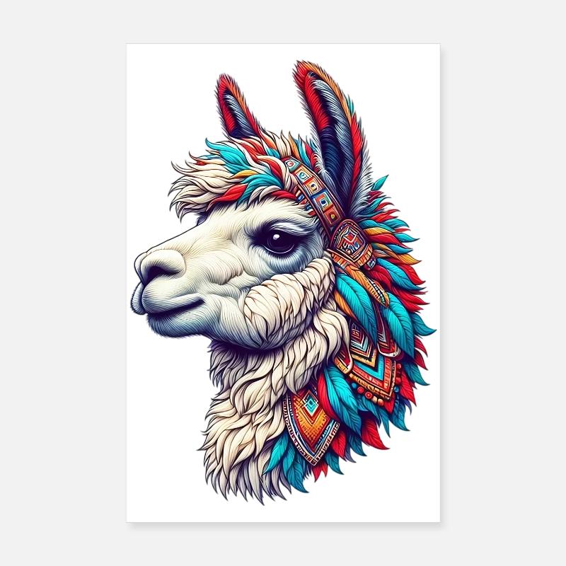 Alpaka Poster 20x30 cm
