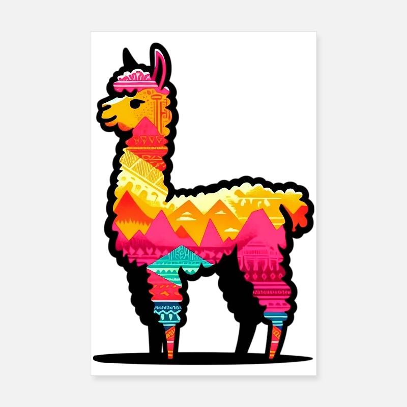 Alpaca Poster 8" x 12" (20x30 cm)