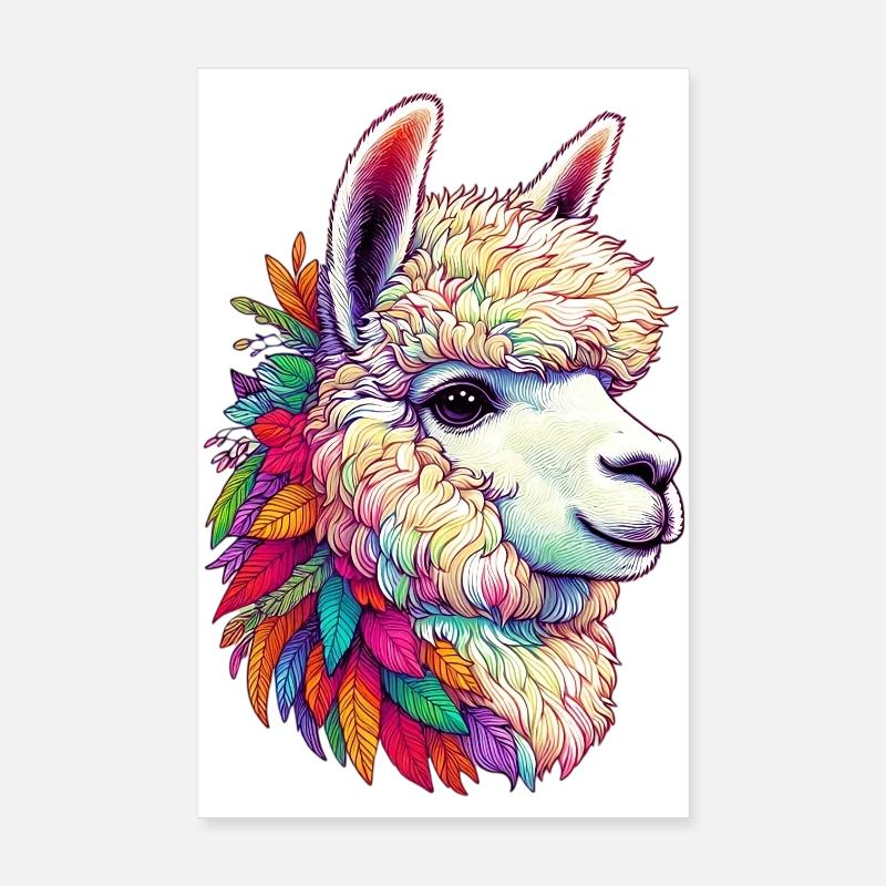 Alpaka Poster 20x30 cm