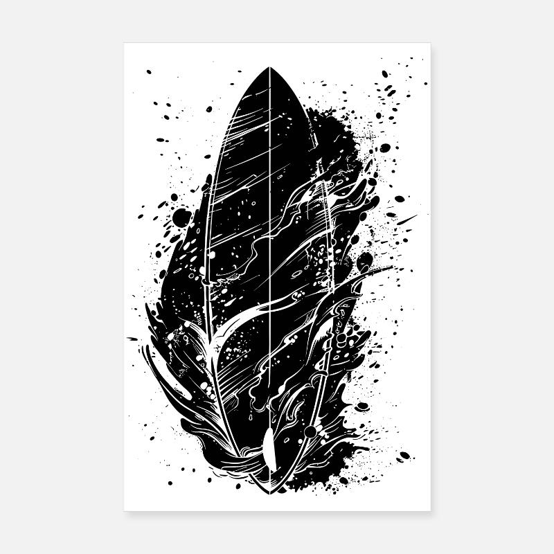 Surfboard Graffiti Poster 8" x 12" (20x30 cm)