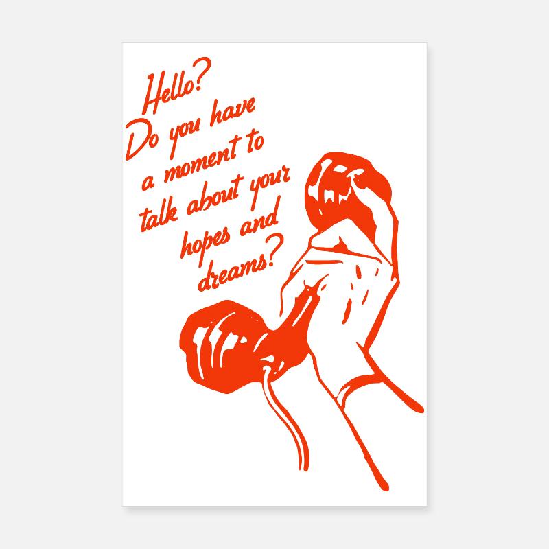 Conception de téléphone rétro – Conversation Hopes & Dreams Poster 20 x 30 cm