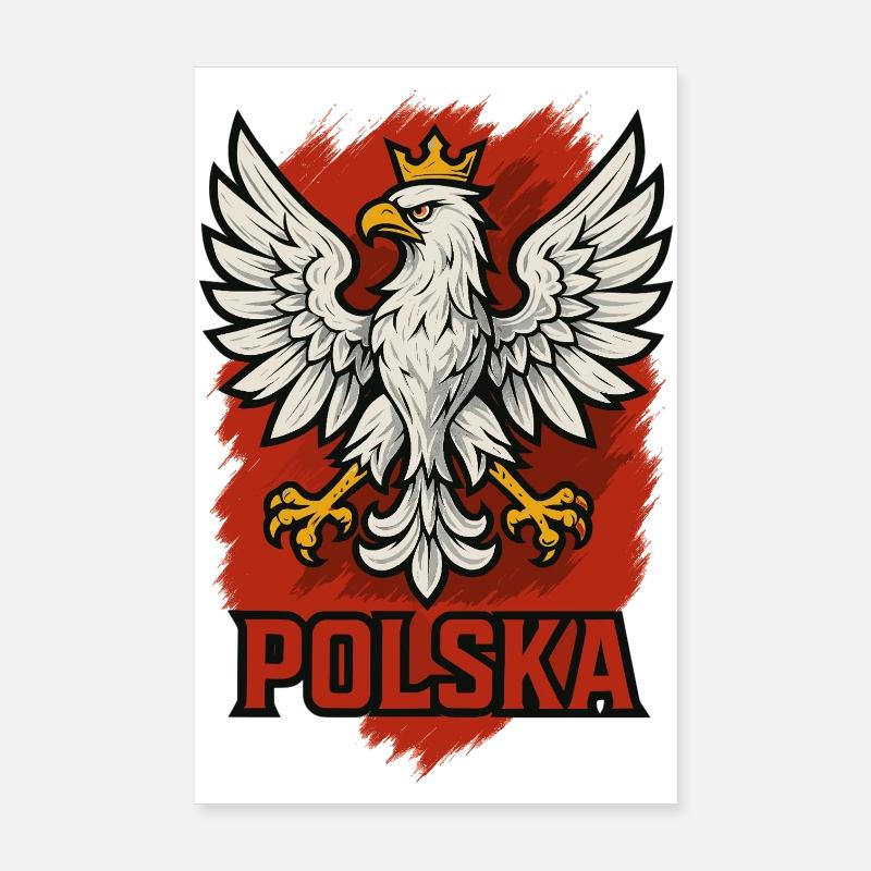 Pologne Polska aigle drapeau drapeau épique cadeau Poster 20 x 30 cm