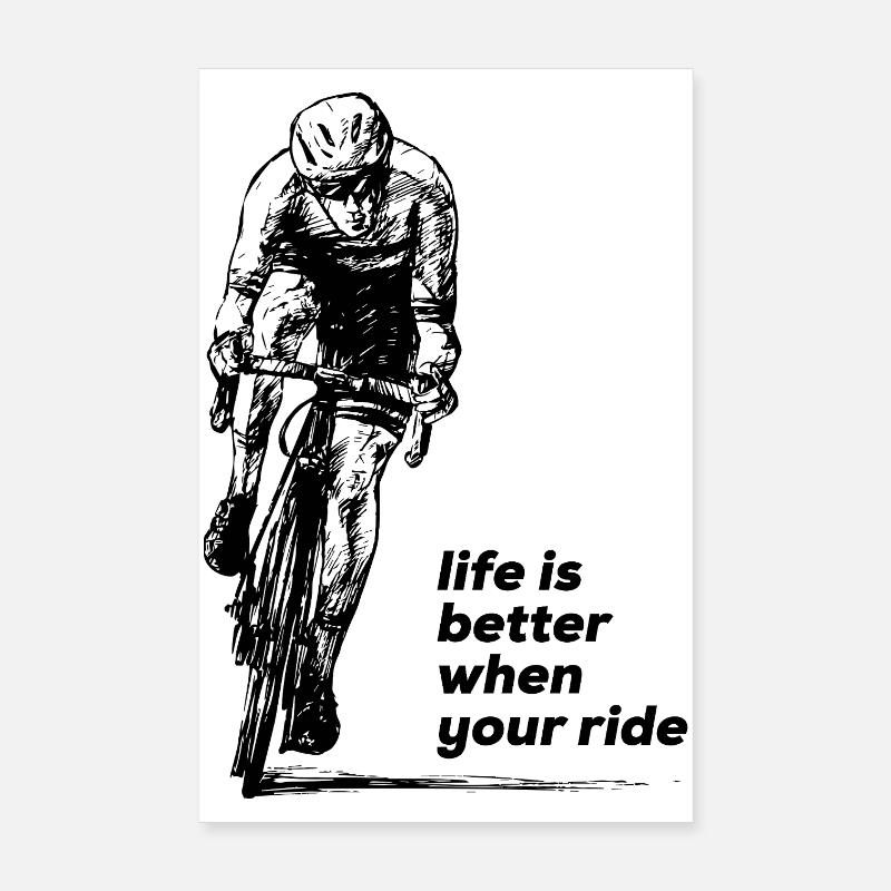 Montez sur - Poster 20 x 30 cm - blanc