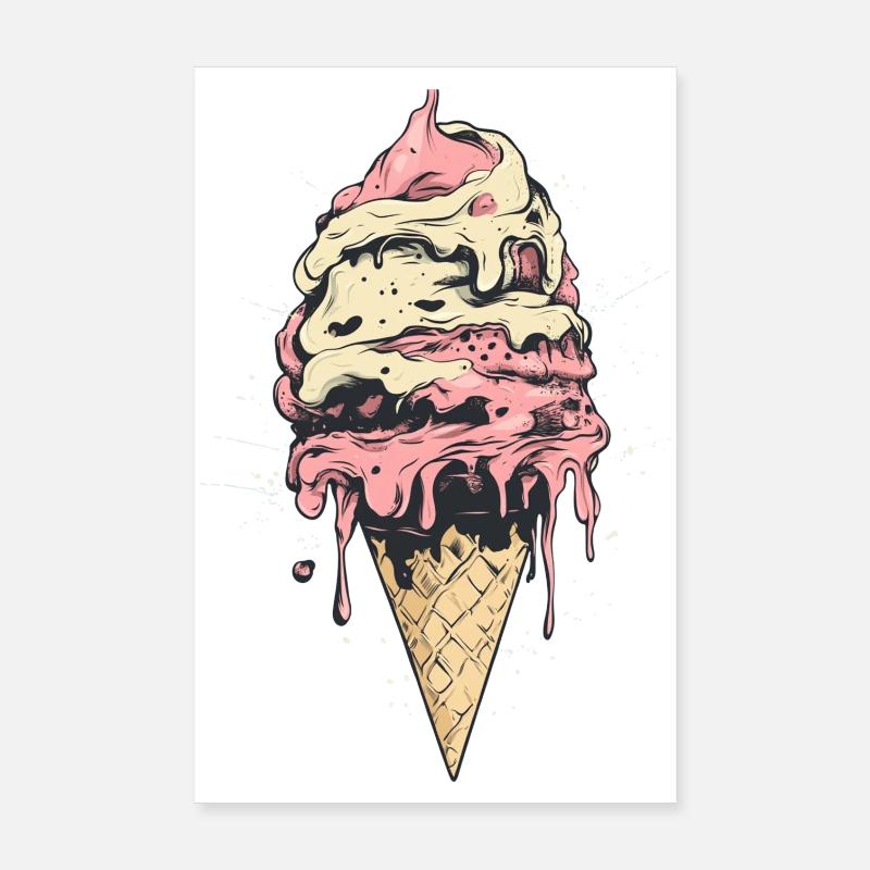 Crème glacée Crème glacée Poster 20 x 30 cm
