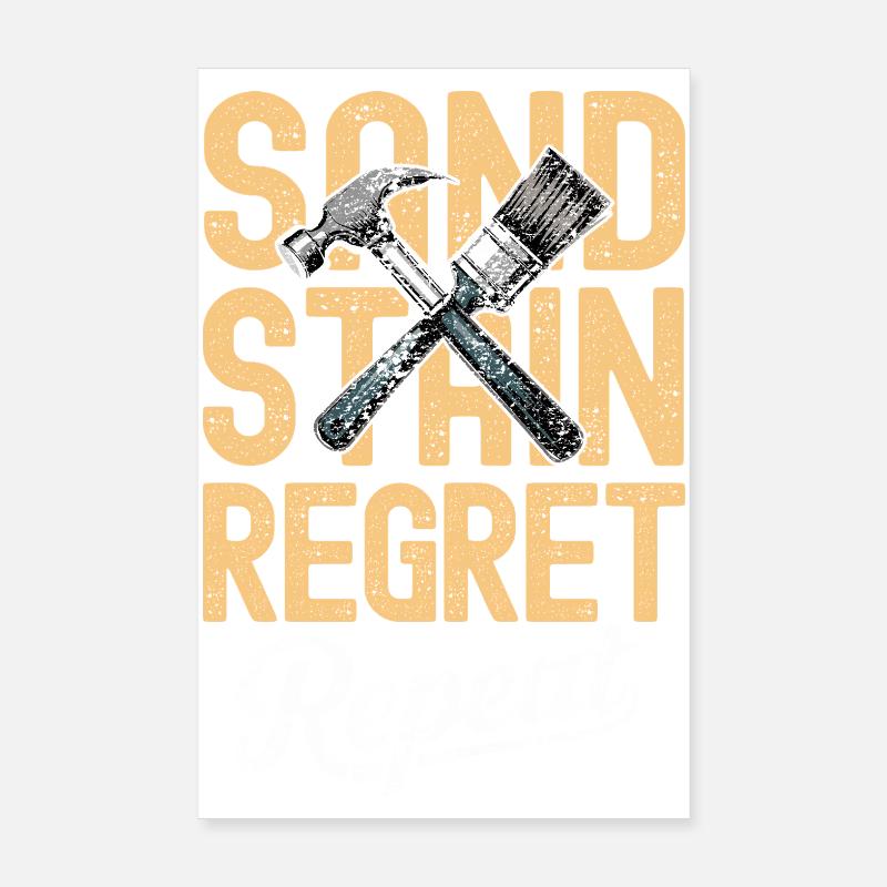 Tache de sable regret Répéter la citation de bricolage Poster 20 x 30 cm