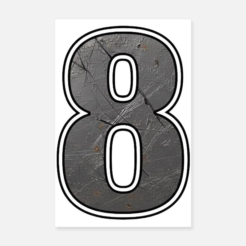 Texture métallique Weathered Eight Poster 20 x 30 cm