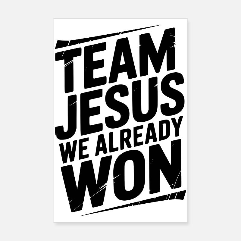 L’équipe Jésus que nous avons déjà gagnée Poster 20 x 30 cm