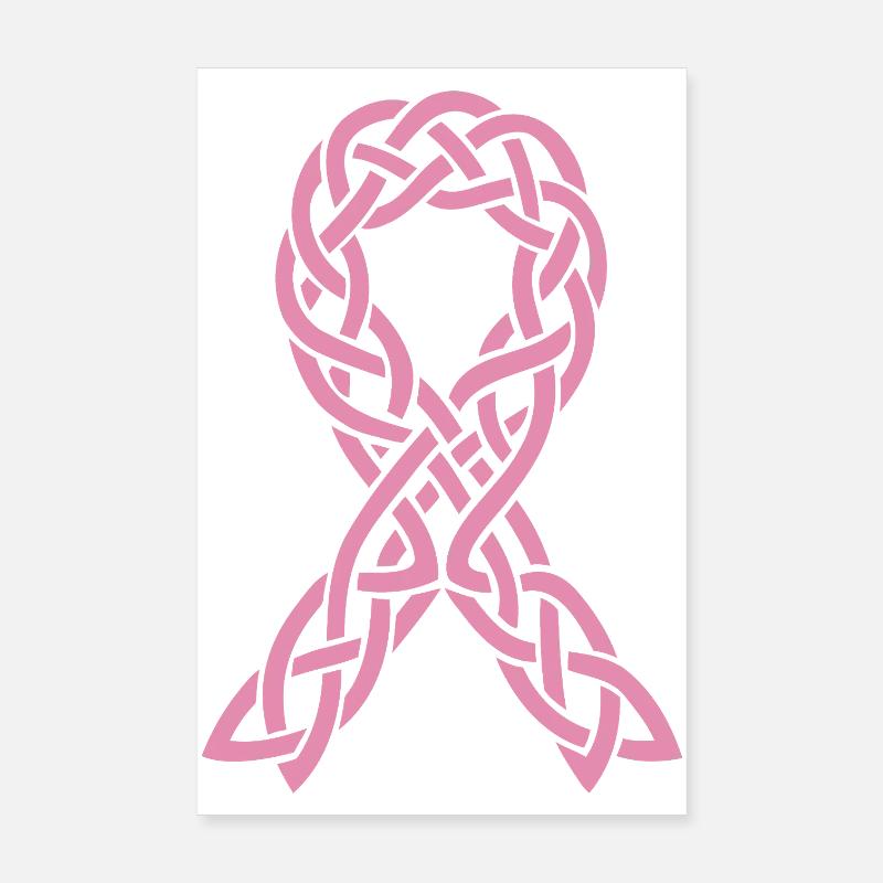 Ruban Anticancer Celtique Rose  Poster 20 x 30 cm