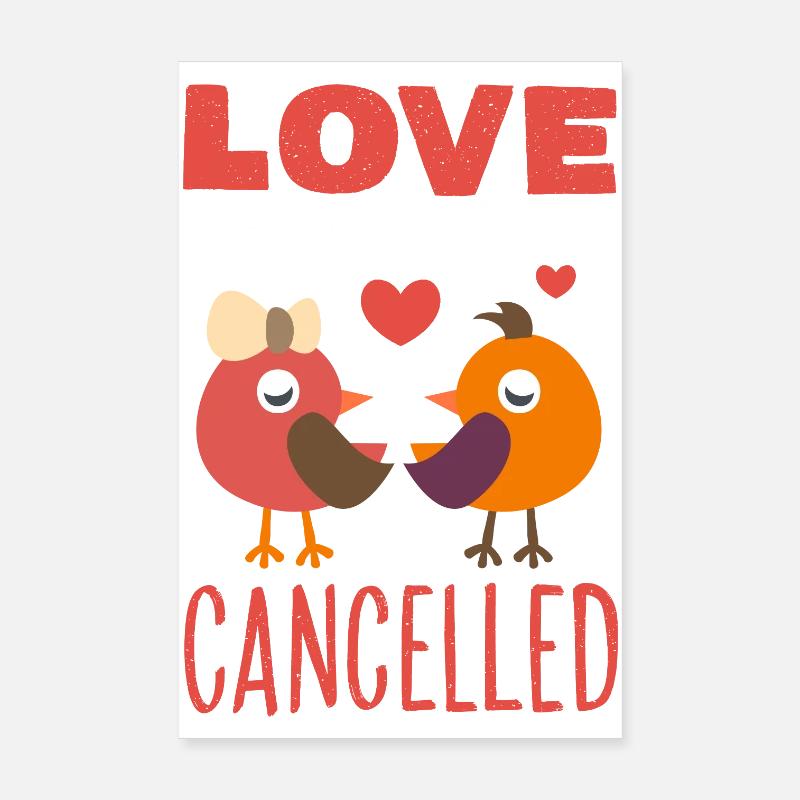 Liebe wird nicht abgesagt! Valentinstag Design Poster 20x30 cm