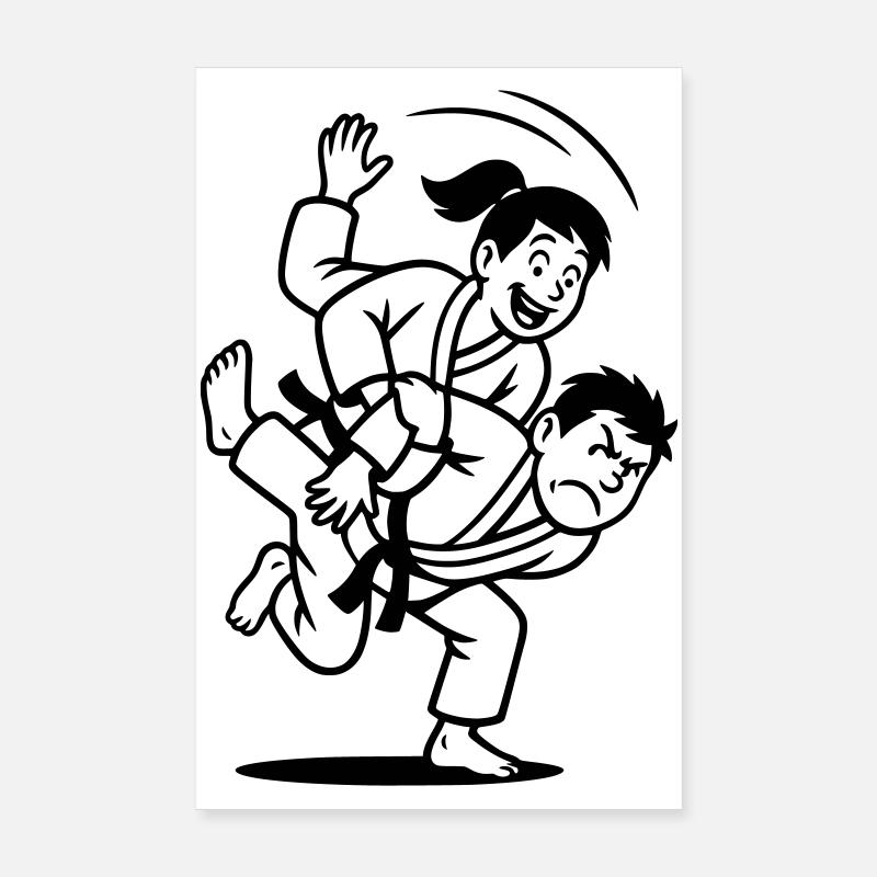 Judoka Throw Poster 8" x 12" (20x30 cm)