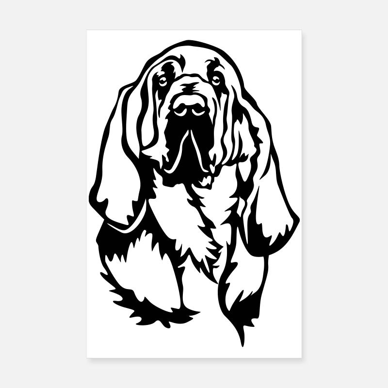 Tête de Chien de Sang Poster 20 x 30 cm